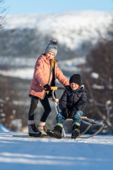 Luddan barn grå/svart